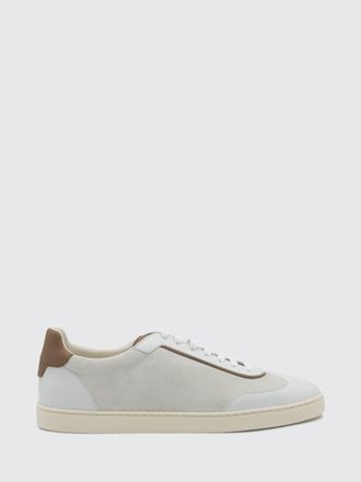 Brunello Cucinelli Low Top Smooth and Suede Calfskin Sneakers