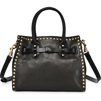 OLD TREND Westland Genuine Leather Studded Mini Tote in Slate at Nordstrom