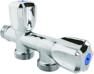 OEM Grifo Doble En L&iacute;nea Para Lavadora - Macho De 3/4