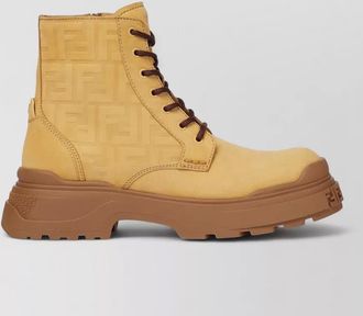 Fendi nubuck leather ankle boots