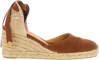 Castaner Brown Lace Up Wedge Espadrilles