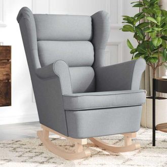 vidaXL Vidaxl - Silla Mecedora De Tela Gris Claro 74x90x102 Cm