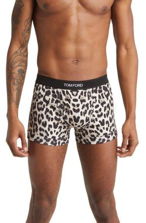 Tom Ford Snow Leopard Print Boxer Briefs at Nordstrom, Size Xx-Large