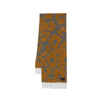 Paul Smith Accessoires, Dames, Grijs, ONE Size, Leopard Print Sjaal