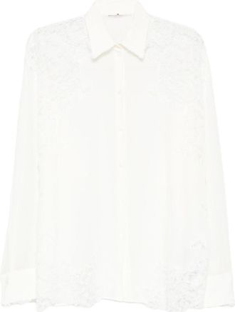 Ermanno Scervino White Silk Shirt