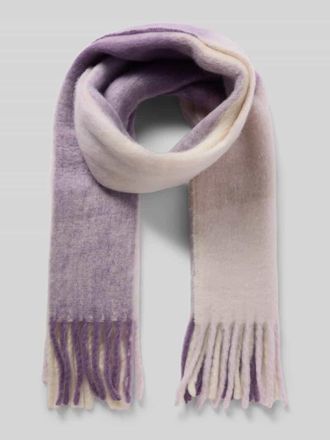 Tom Tailor Denim Schal mit langen Fransen in Lila Melange, Gr&ouml;&szlig;e 1
