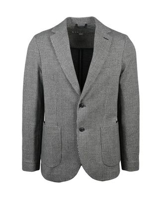 Circolo 1901 Textured Cotton Stretch Jacket With Classic Lapel And Button Closure