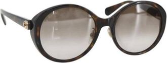 Gucci Pre-owned Accessories, female, Brown, Size: ONE SIZE Pre-owned Plastic sunglasses