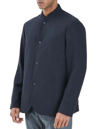 A|X Armani Exchange Korean Style Jacket Wool Blend Polyester - Dark Blue