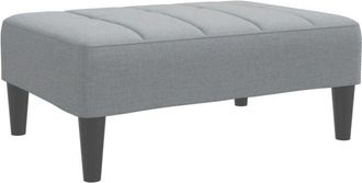 vidaXL Footstool Light Grey 77x55x31 cm Fabric Vidaxl