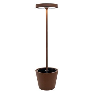 Zafferano L&aacute;mpara de pie solar zafferano, corten, 11,7w, h.156cm