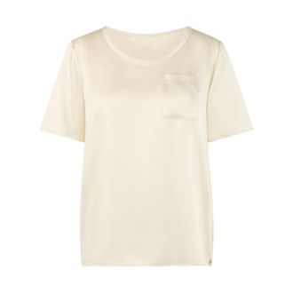 Marc Cain Dames, Blouses & Shirts, Beige, Maat: L Zijde
