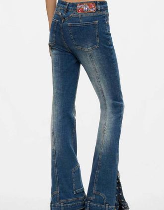 Desigual jeans a zampa blu