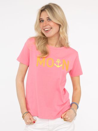 Zwillingsherz T-Shirt ZWILLINGSHERZ MoinZH, Damen, Gr. XXL, rosa (neon fluo pink), Web, Obermaterial: 92% Baumwolle, 8% Elasthan, normal normal, Rundhals, Shirts T-