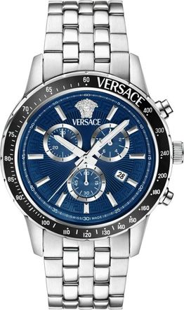 Versace Sport Chrono Vezca - Heren - Horloges - Blauw - ONE Size - Accessoires