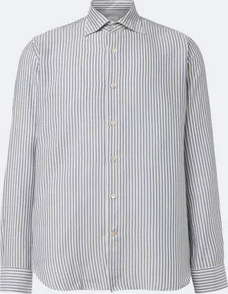 Eleventy Striped twill shirt