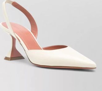 Amina Muaddi holly leather slingback pumps open back