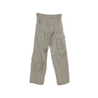 Vivienne Westwood Broeken, Heren, Grijs, M, Katoen, Orb-embroidered Cargo Broek