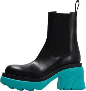 Bottega Veneta Contrast Sole Platform Ankle Boots