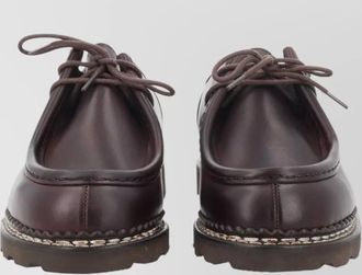 Paraboot leather derby shoes round toe rubber sole
