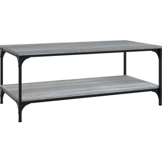 vidaXL Vidaxl - Mesa De Centro Madera Contrachapada Gris Sonoma 80x50x40 Cm