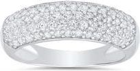 Queen Jewels Pav&eacute; Cubic Zirconia Domed Band Ring in Silver at Nordstrom Rack, Size 6