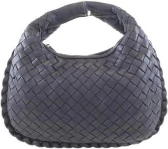 Bottega Veneta Pre-owned Leren Schoudertas - Dames - Vintage Handtas - Grijs - ONE Size - Leer - Vintage