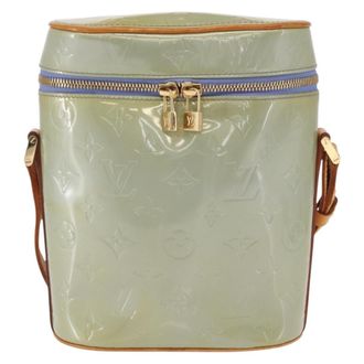 Louis Vuitton Sullivan Horizontal Monogram Vernis Gray Patent_Leather Handbag (Pre-Owned)