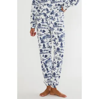 Beach Riot Georgie Print Sweatpants in Evening Golf Toile at Nordstrom, Size X-Small