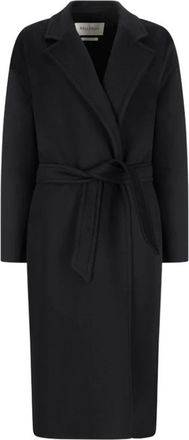 Max Mara Belted Coats, female, Black, 2XS, Elegant Melinda Coat for Women