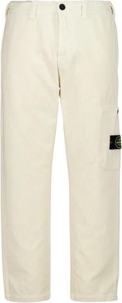 Stone Island Cotton Corduroy 800 Broeken - Heren - Straight fit broeken - Beige - W34 - Katoen - Broeken
