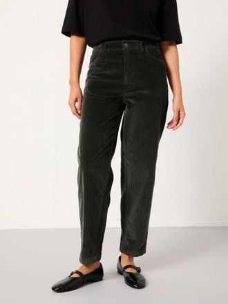 Fat Face FatFace Willow Washed Black Cord Tapered Trouser