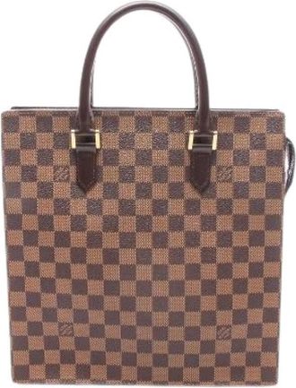 Louis Vuitton Pre-owned Venice PM Damier Tote Bag - Dames - Vintage Shopper - Bruin - ONE Size - Leer - Vintage