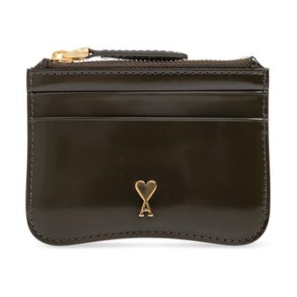 Ami Wallets & Cardholders, unisex, Green, Size: ONE SIZE Paris Paris Zipped Card Holder