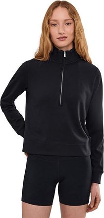 Travis Mathew Cloud 1/2 Zip Womens Sweater Black : 2XL, Cotton/Elastane/Polyester