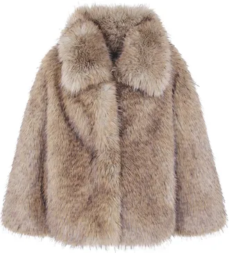 Essentiel Faux Fur Coat Kastanje