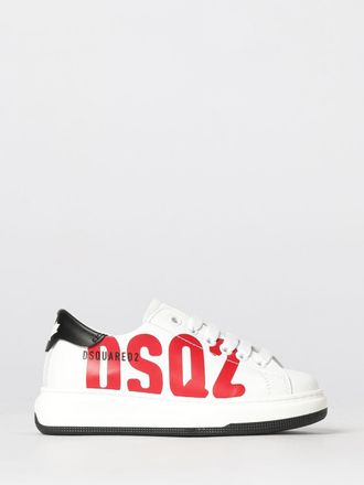 Dsquared2 Leather Sneakers with Logo Print