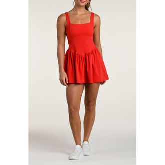 La Blanca Athletic Square Neck Minidress in Ruby at Nordstrom, Size X-Small