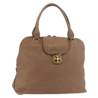 Chlo&eacute; Pre-owned Hand Bag - Dames - Pre-owned - Beige - Maat: ONE Size Leer