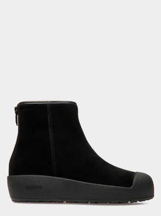 Bally Curling Bootie in Suede in Black at Nordstrom, Size 43