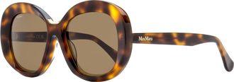Max Mara Womens Edna Alt Fit Sunglasses MM0087-F 52E Dark Havana 55mm