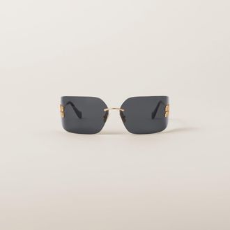 Miu Miu Aube Sunglasses, Woman, Slate Gray Lenses