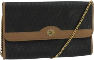 Dior Pre-owned Shoulder Bags, female, Black, Size: ONE SIZE Pre-owned Vintage Honeycomb Canvas Shoulder Bag