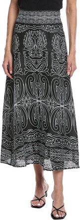 Tyler B&ouml;e Valentina Ember Linen Midi Skirt