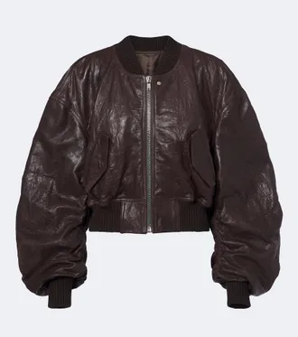 Rick Owens Secchia leather bomber jacket
