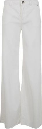 Blumarine Wide-leg Jeans - Dames - Wijde Broeken - Wit - 2XS - Katoen - Broeken