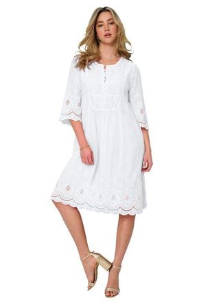 Roaman's Cotton Lace Dress in White at Nordstrom, Size 30