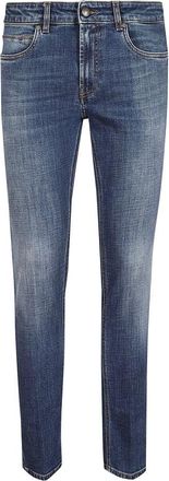 Fay Stretch Denim Blue Jeans - Heren - Slim Fit Jeans - Blauw - W38 - Denim - Jeans