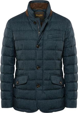 Moorer Gewatteerd Jack - Heren - Gewatteerde jassen - Blauw - M - Jassen