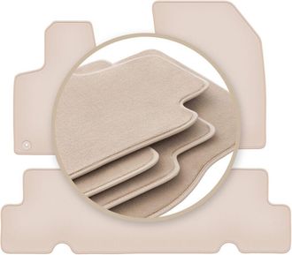 OEM Alfombrillas Premium Beige Para: Citro&euml;n C4 Grand Picasso Ii Monovolumen 2013